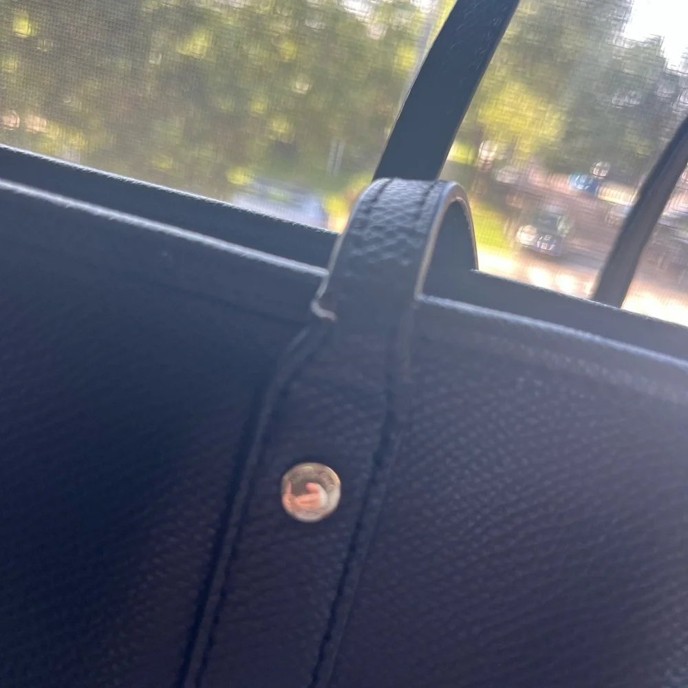 Coach Black Pebbled Leather Tote - Picture 5 of 15